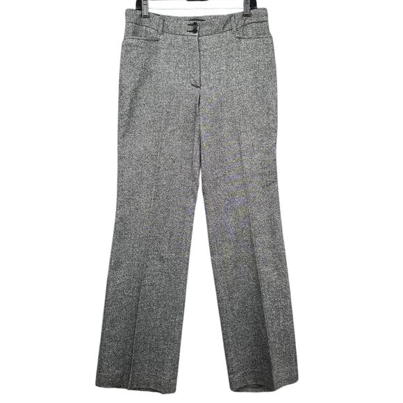 Talbots Heritage Grey‎ Black Heather Button Straight Leg Dress Pants Size 10 - Picture 1 of 7